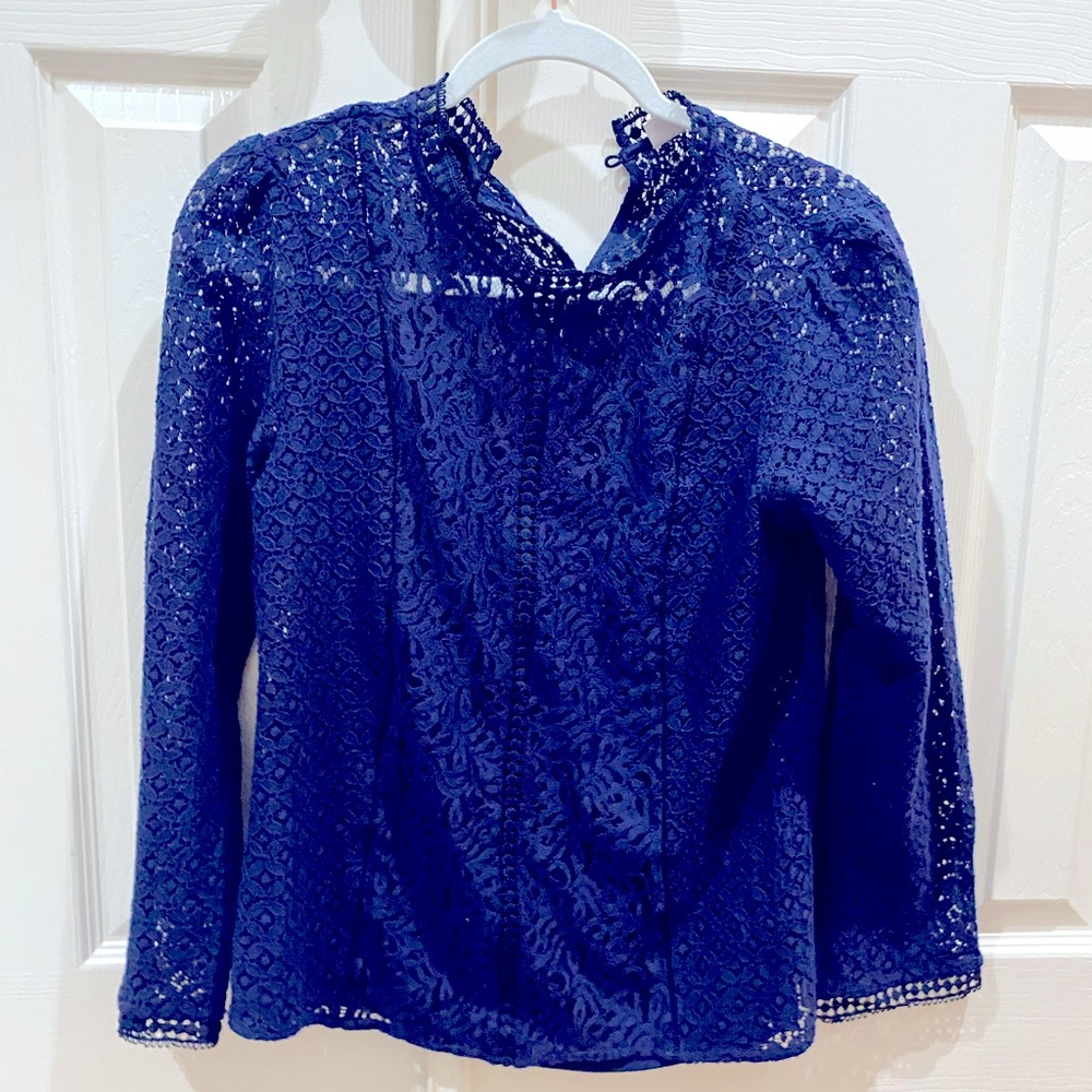 A royal blue with long sleeves